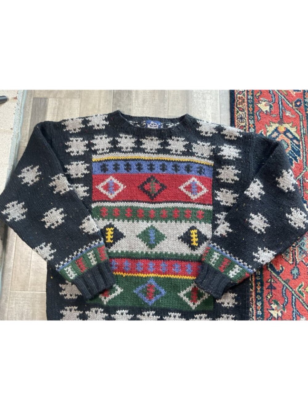 VTG Woolrich Aztec Pattern Sweater Men’s XL Multi Color Pattern Rare Wool - Picture 3 of 9